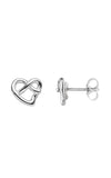White Gold Heart Earrings / Nina B Jewellery