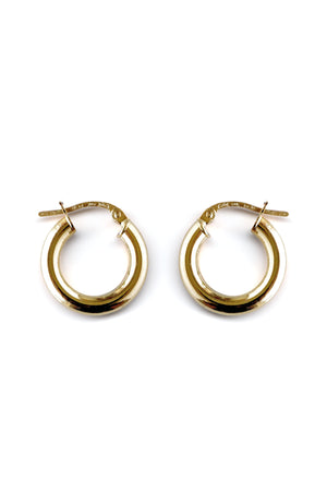 Gold Chunky Hoops | Nina B Jewellery