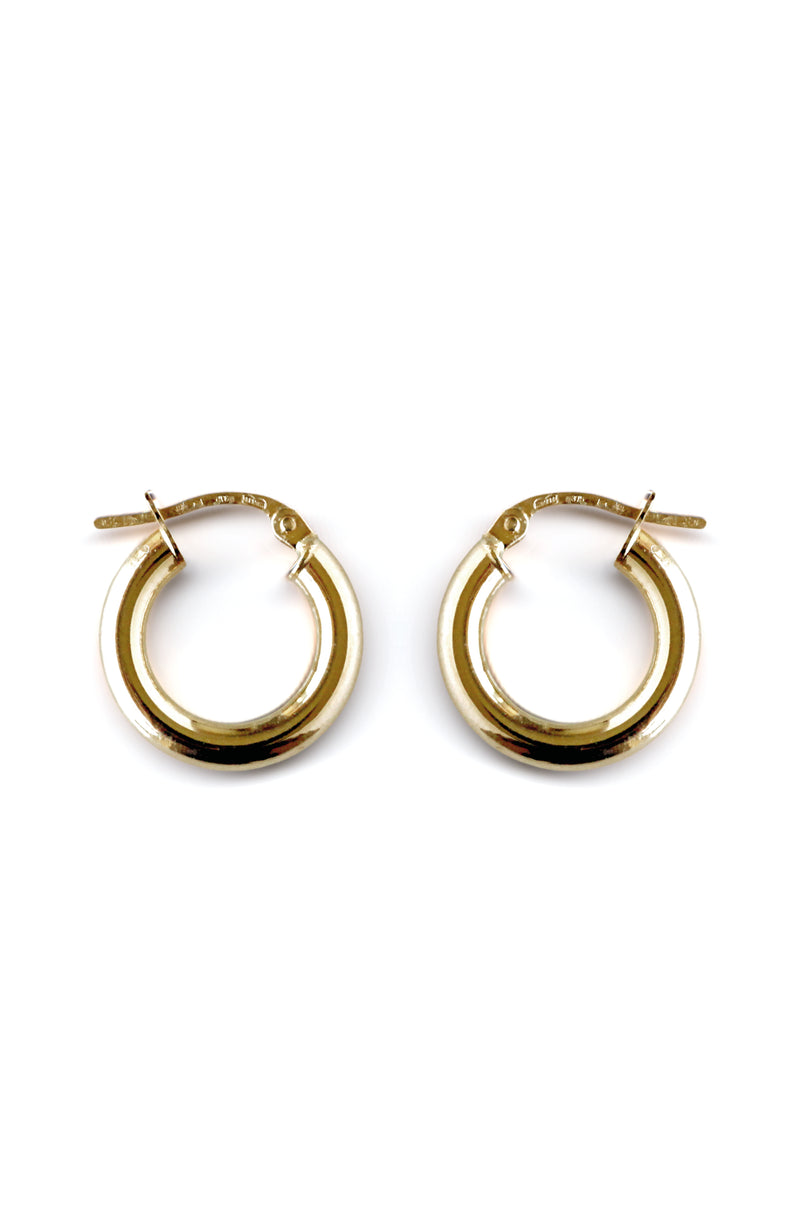 Gold Chunky Hoops | Nina B Jewellery
