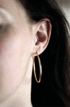 Gold large hoop earrings