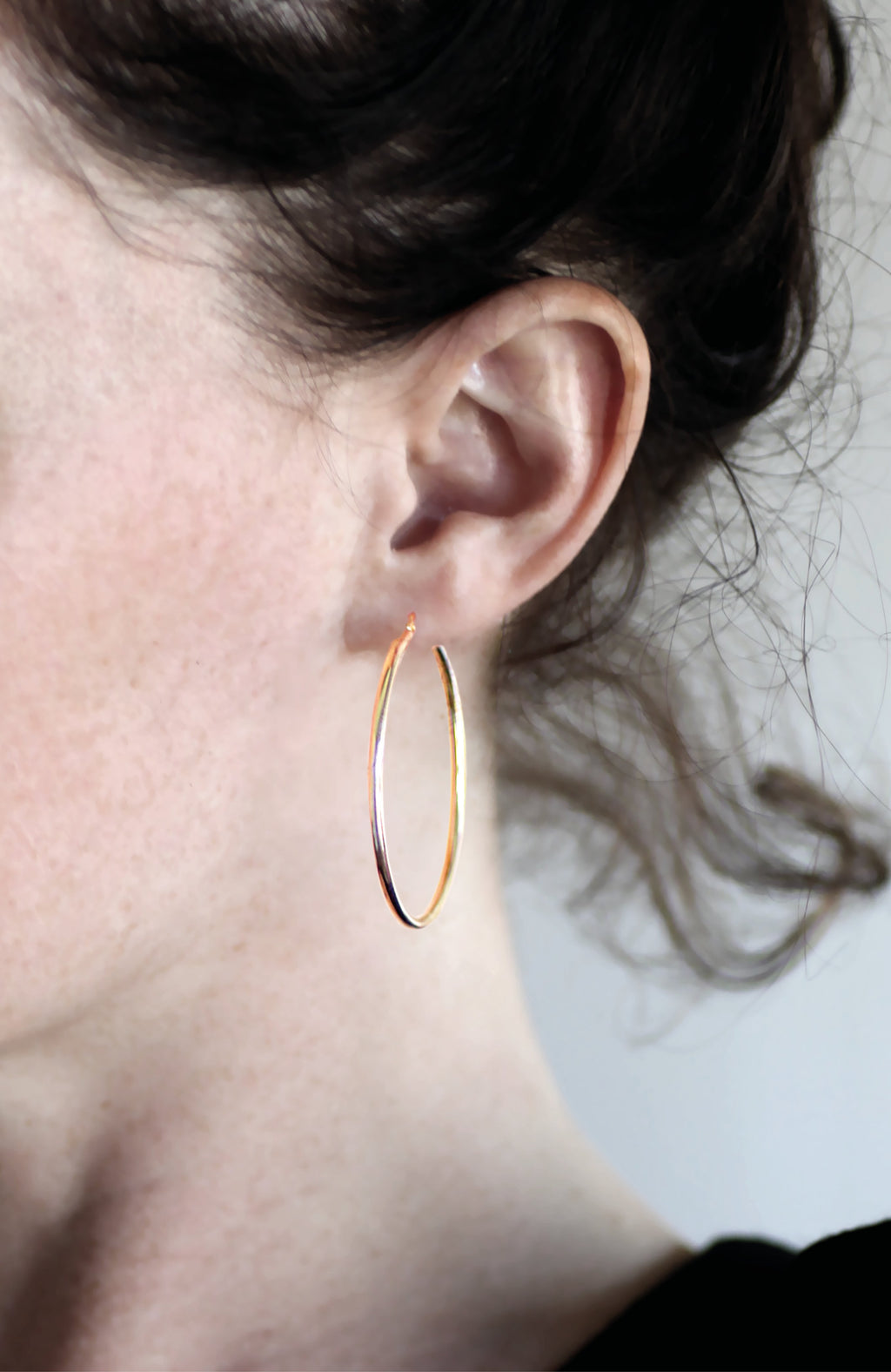 Gold large hoop earrings