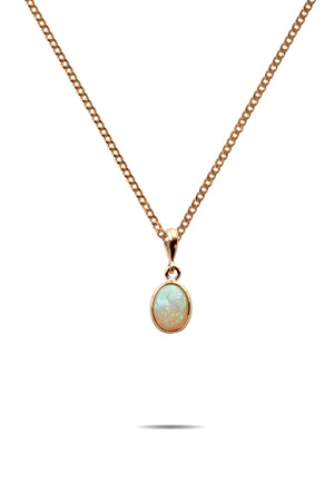 9ct Gold Small Opal Pendant