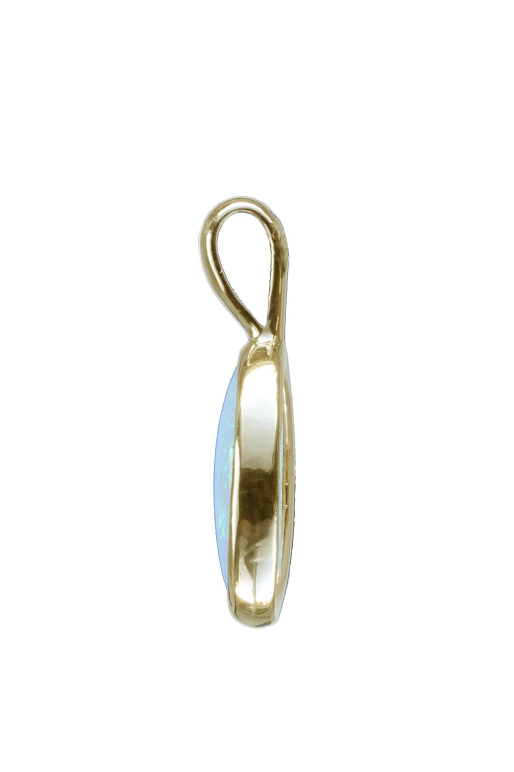 Large Opal Gold Pendant & Chain