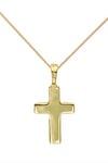 Solid Gold Medium Cross Pendant