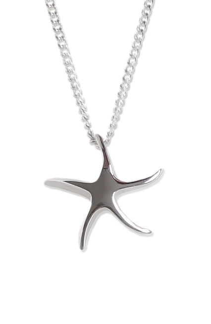 White Gold Starfish Pendant