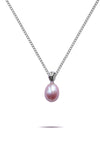 9ct White Gold Pink Pearl Pendant