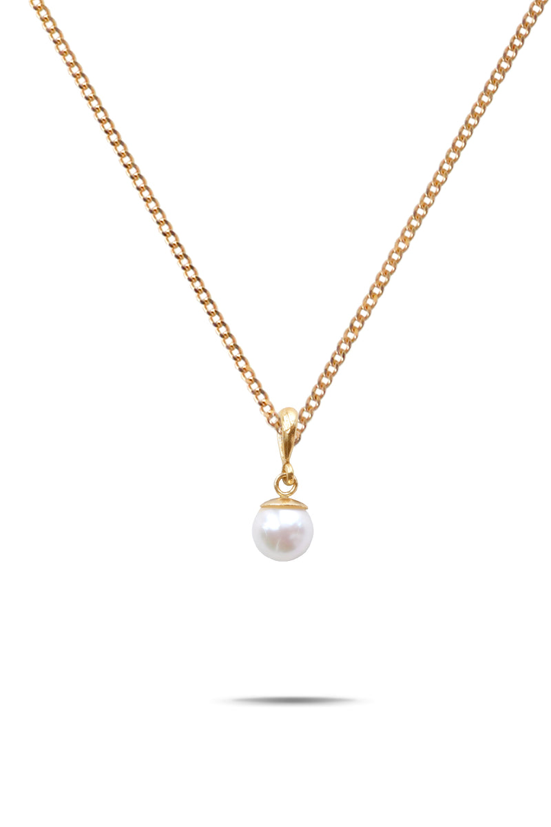 9ct Gold Medium Pearl Pendant