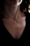 Gold Heart Pendant with Amethyst