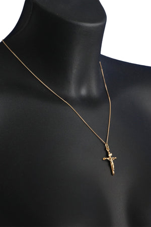 Gold Crucifix Cross Pendant