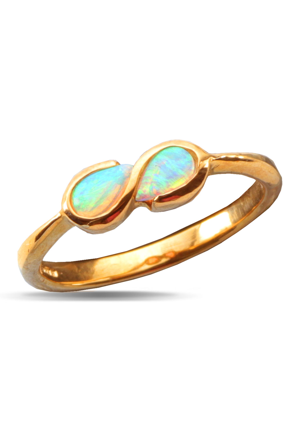 9ct Gold Twin Opals Ring
