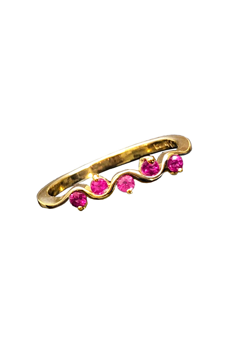Pink Sapphire Gold Ring / Nina B Jewellery