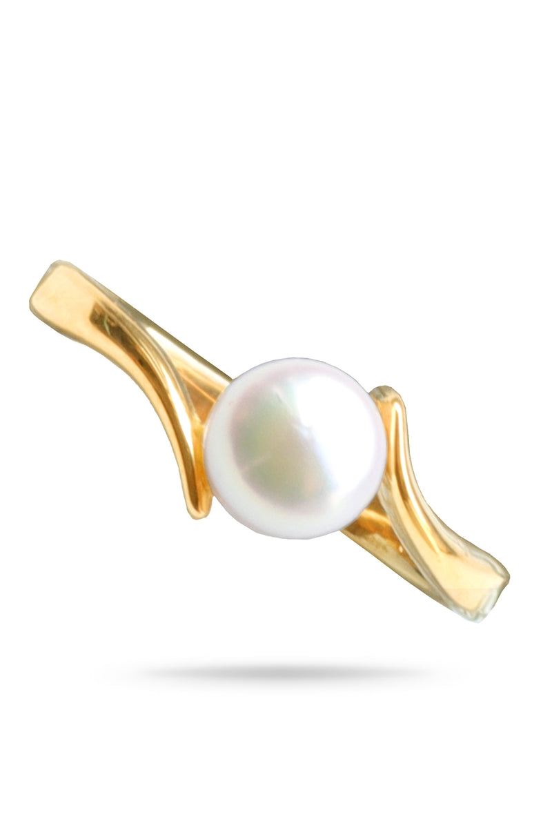 9ct Gold Round Pearl Ring