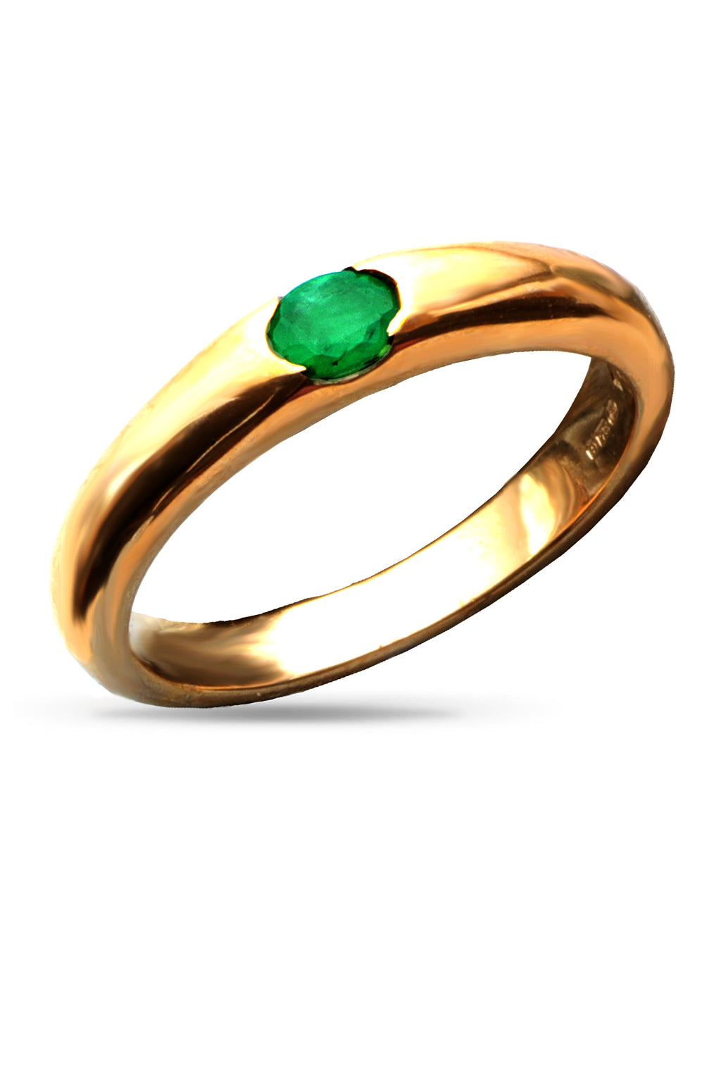 9ct Gold Oval Emerald Ring
