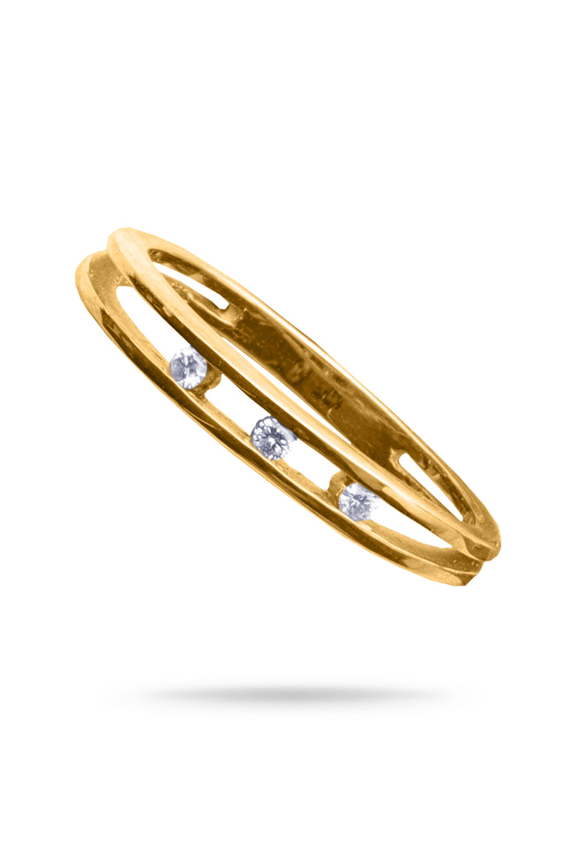 9ct Gold Trio Diamond Ring