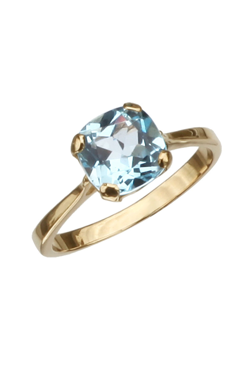 Blue Topaz Gold Ring / Nina B Jewellery