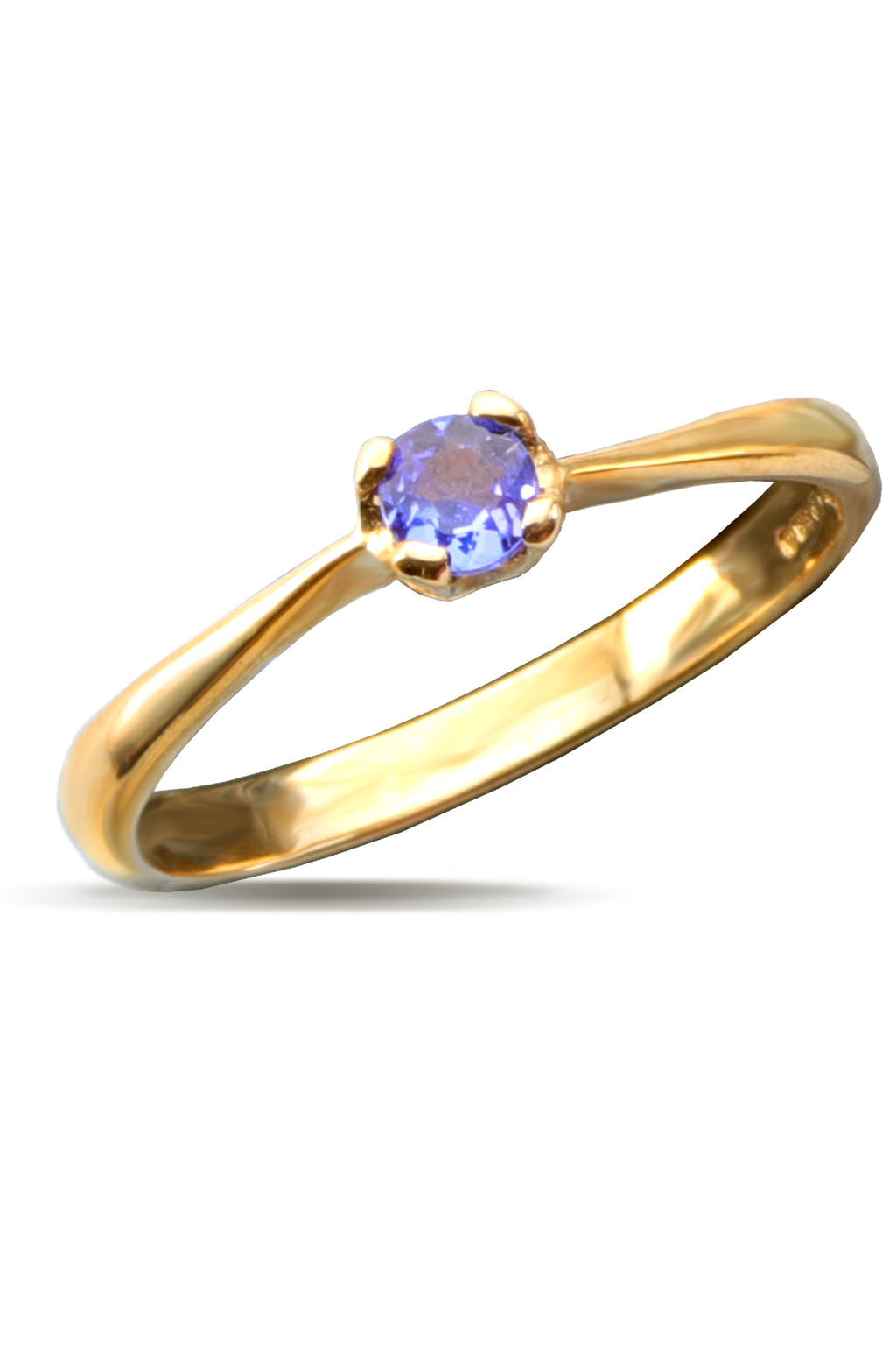 9ct Gold Tanzanite Clawset Ring
