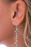 Silver & Crystal drop earrings