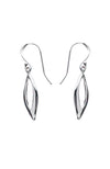 Silver hollow drop earrings / Nina B Jewellery