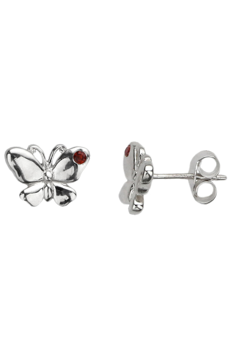 Silver butterfly stud earrings / Nina B Jewellery