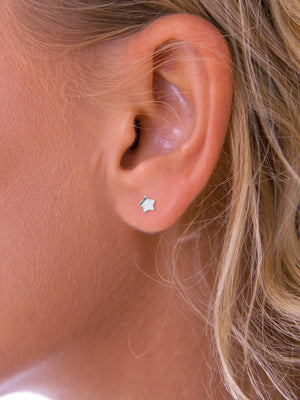 Silver Mini Star stud earrings