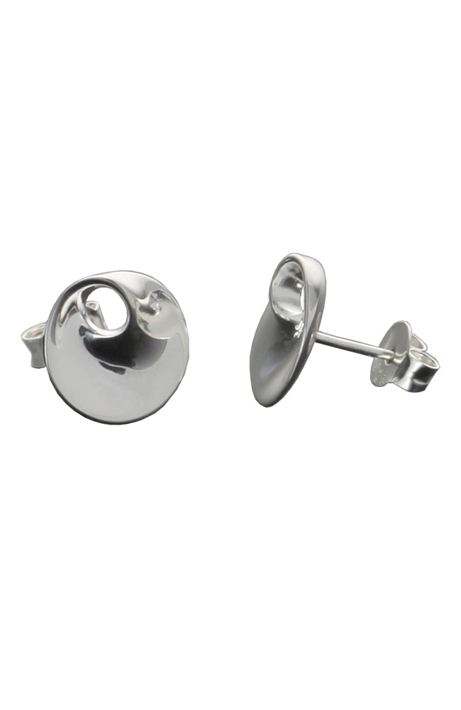 Silver Open Swirl Earrings