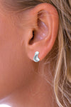 Pegasus Twisted Silver stud earrings