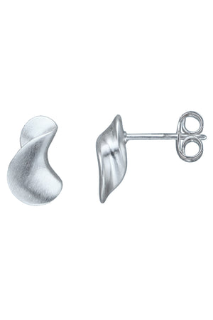 Silver Pegasus Twist Stud Earrings / Nina B Jewellery