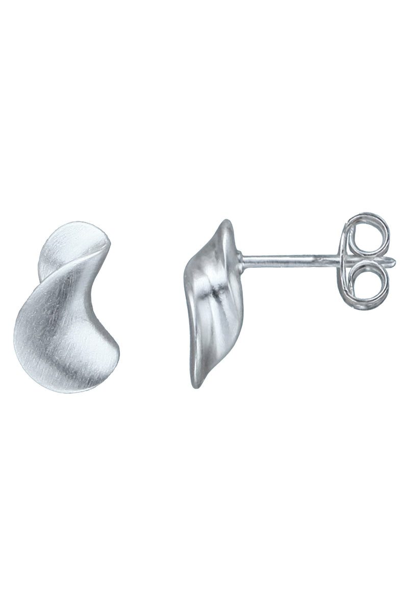 Silver Pegasus Twist Stud Earrings / Nina B Jewellery