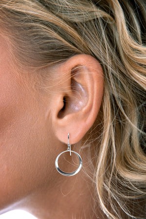 Open Circle Drop Earrings