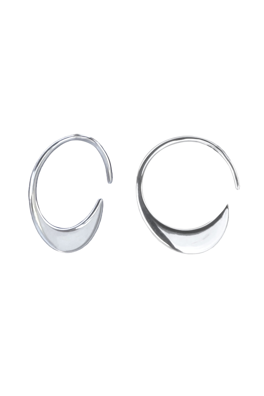 Slim Crescent Hoops