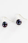 Black Pearl Earrings & Pendant in Sterling Silver