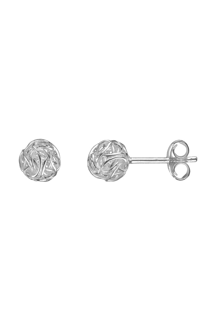 Sterling Silver Nest Stud Earrings