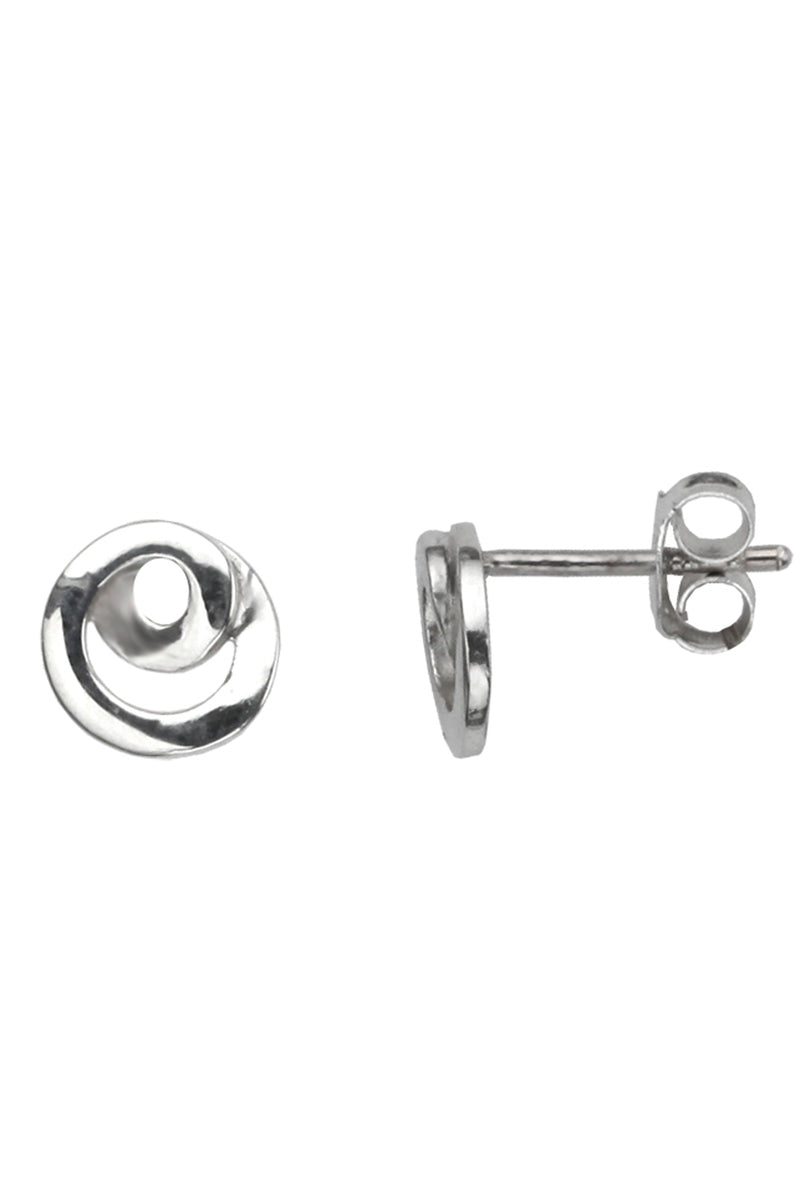 Silver Spiral stud earrings