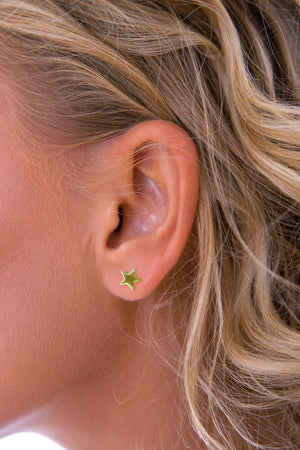 Small Gold-Plated Star Earrings