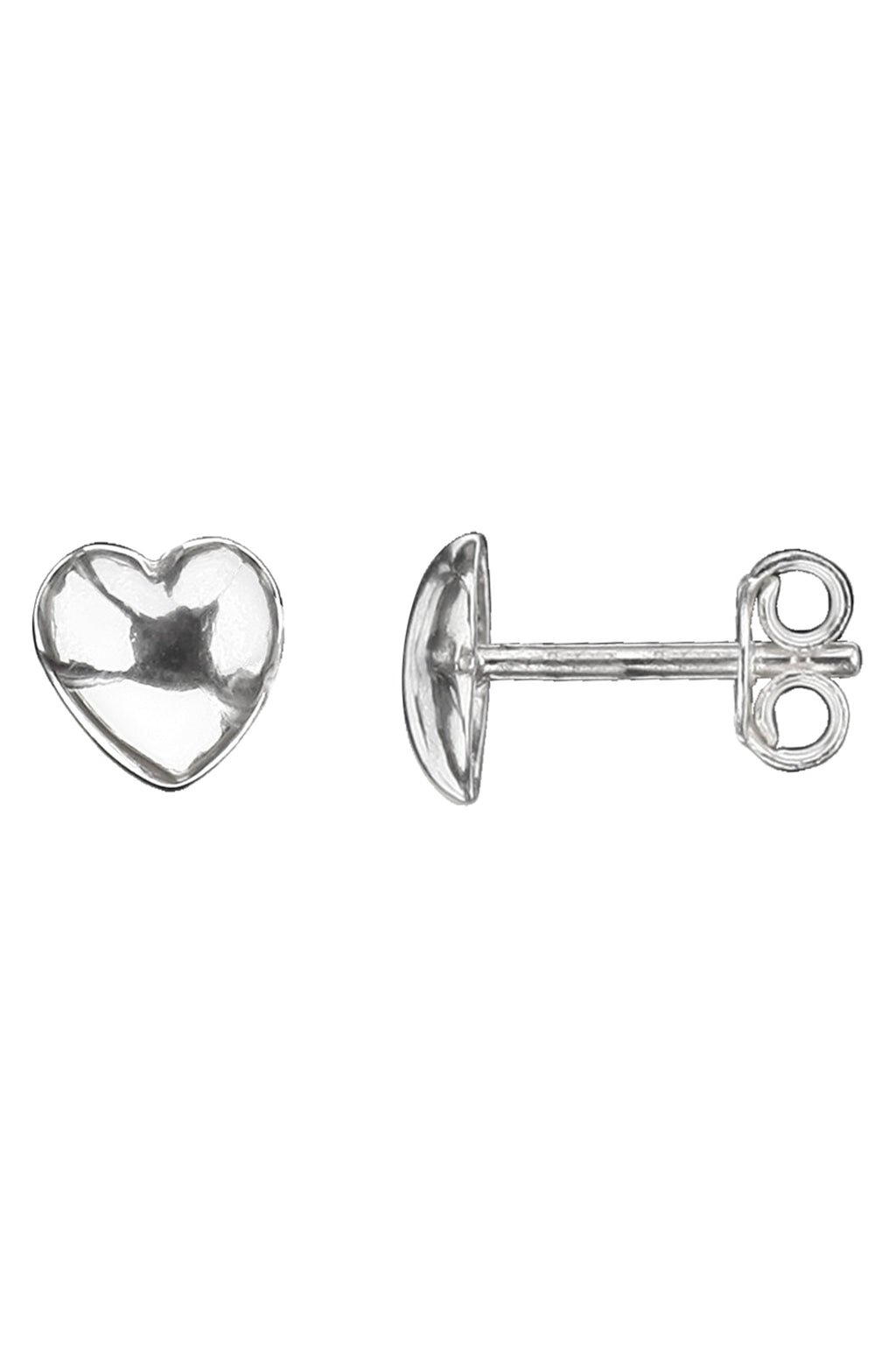 Silver heart stud earrings / Nina B jewellery