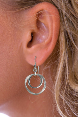 Silver Graduating Circles Earrings