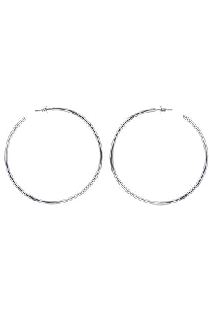 Silver slim hoops / Nina B Jewellery