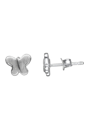 Silver Butterfly Stud Earrings / Nina B Jewellery