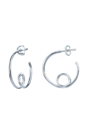 Sterling Silver Curled Hoops
