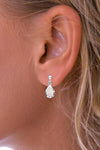 Silver Raindrop Mother of Pearl Earrings