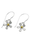 Silver Flower Drop Earrings | Nina B Jewellery