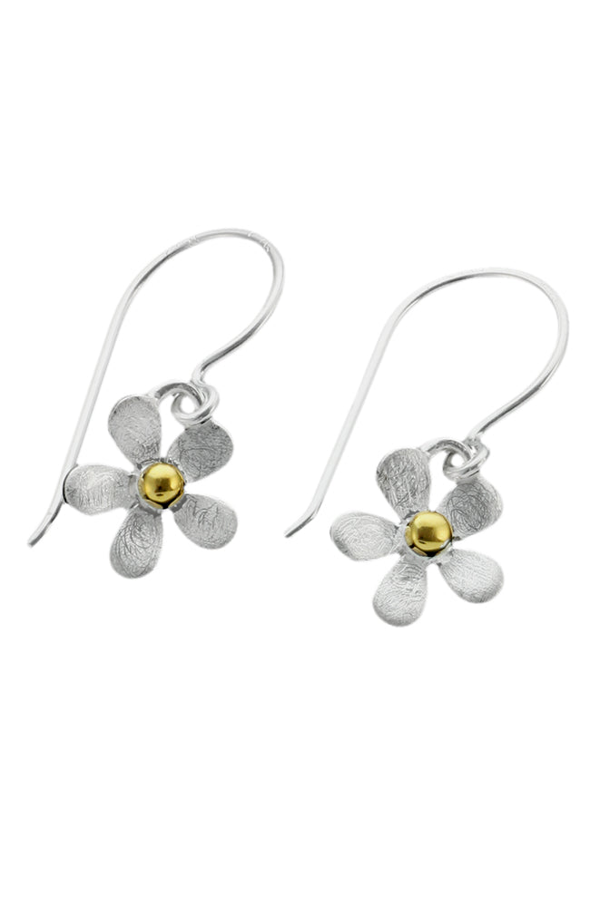 Silver Flower Drop Earrings | Nina B Jewellery