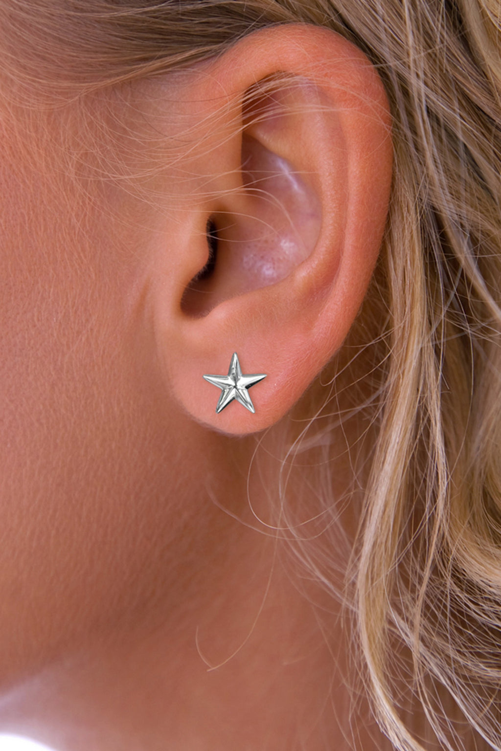 Silver Star stud earrings
