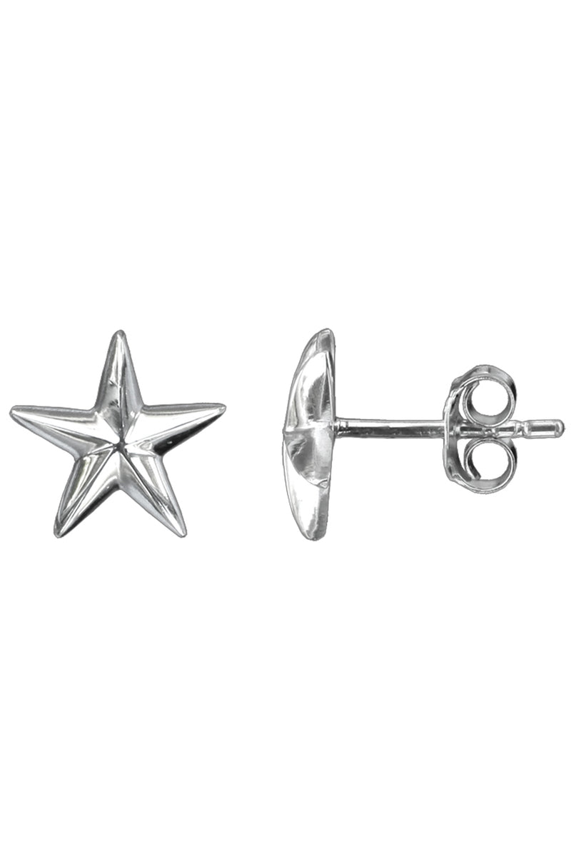 Silver Star Stud Earrings / Nina B Jewellery