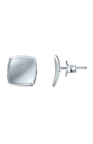 Square Silver Stud Earrings