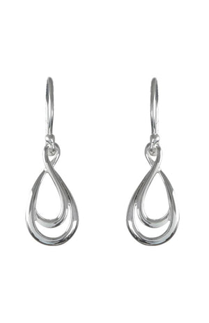 Silver Loop Drop Earrings / Nina B Jewellery