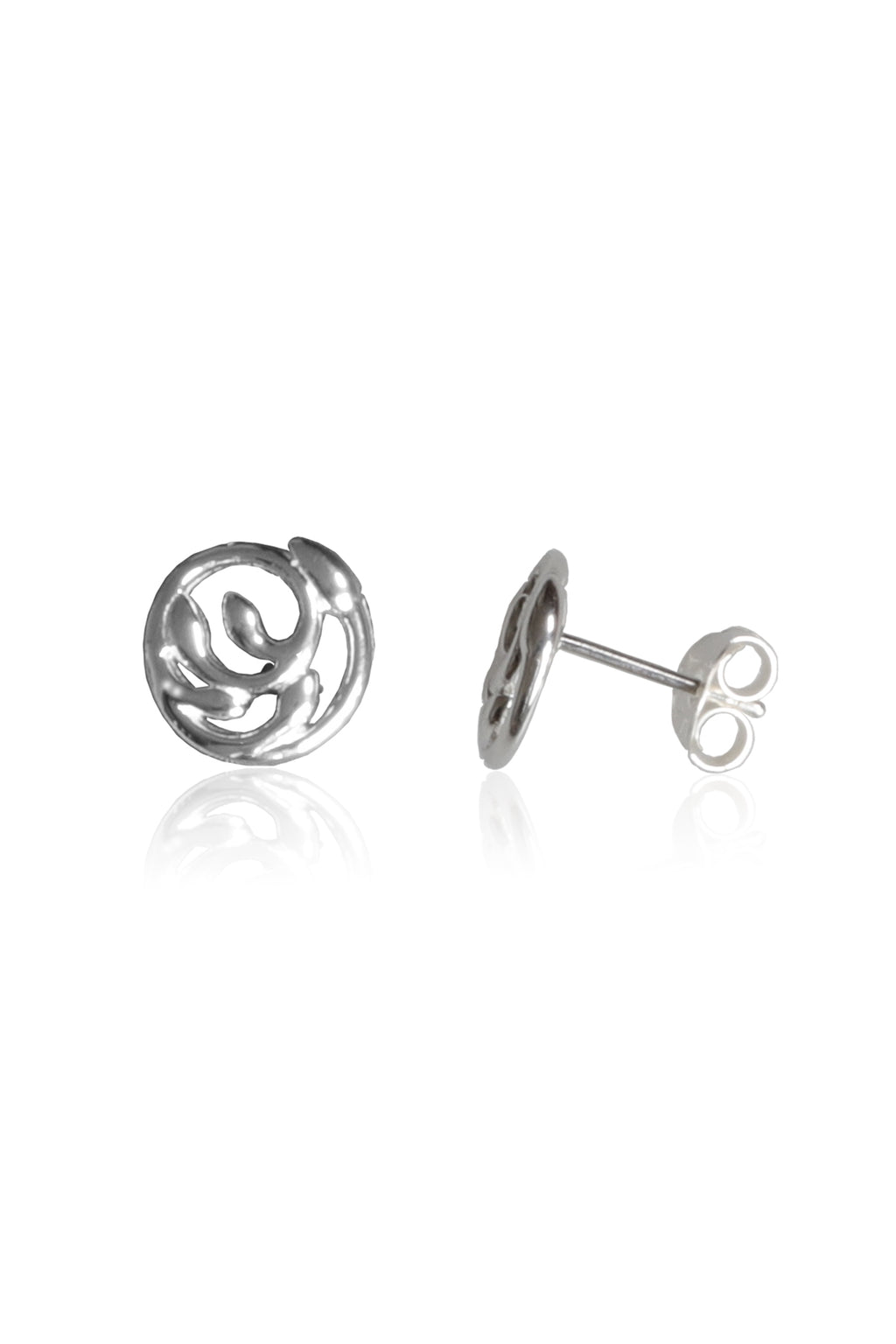 Silver Twisted Vine Studs