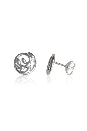Silver Twisted Vine Studs