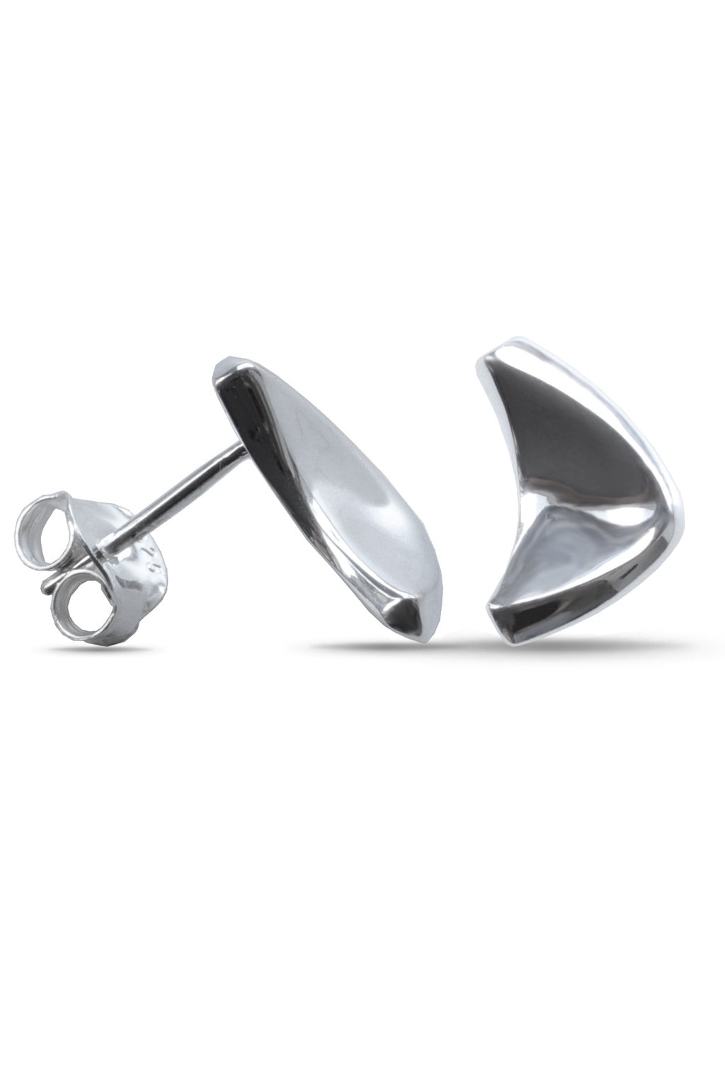 Silver Concave Sail Studs