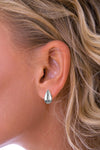 Silver Solid Teardrop Earrings